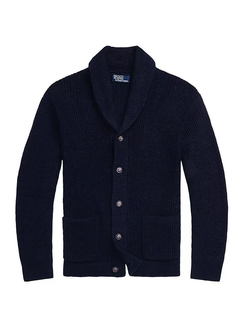 Mens Linen & Cotton-Blend Button-Front Cardigan Product Image