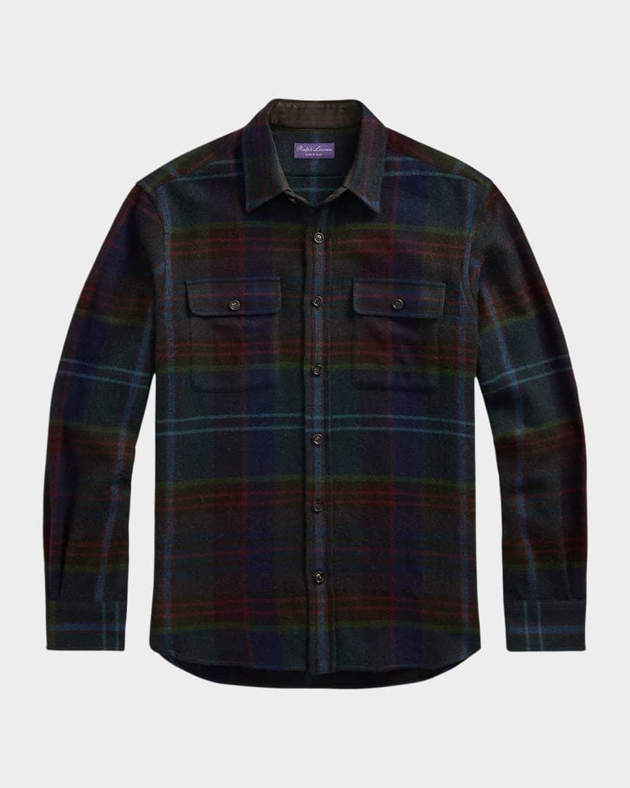Mens Bradley Plaid Wool Twill Shirt Product Image