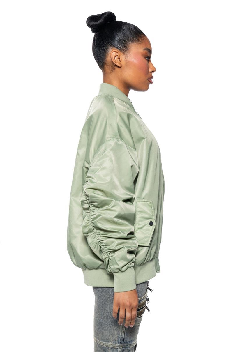 BRING IT BACK BOMBER WITH QUILTED LINING Product Image