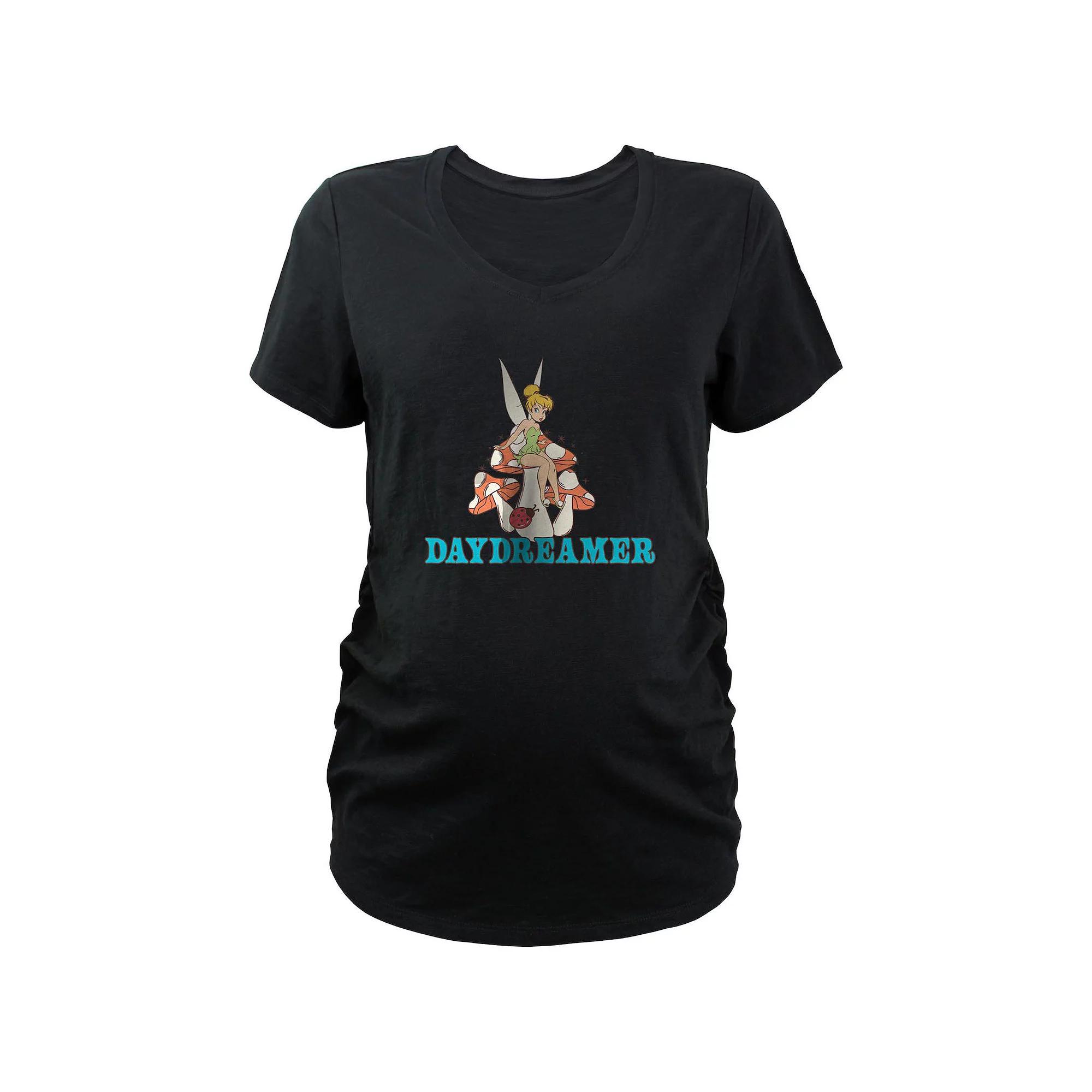 Disney's Tinker Bell Daydreamer Maternity Graphic Tee, Women's, Size: XL-Mat, Black Product Image