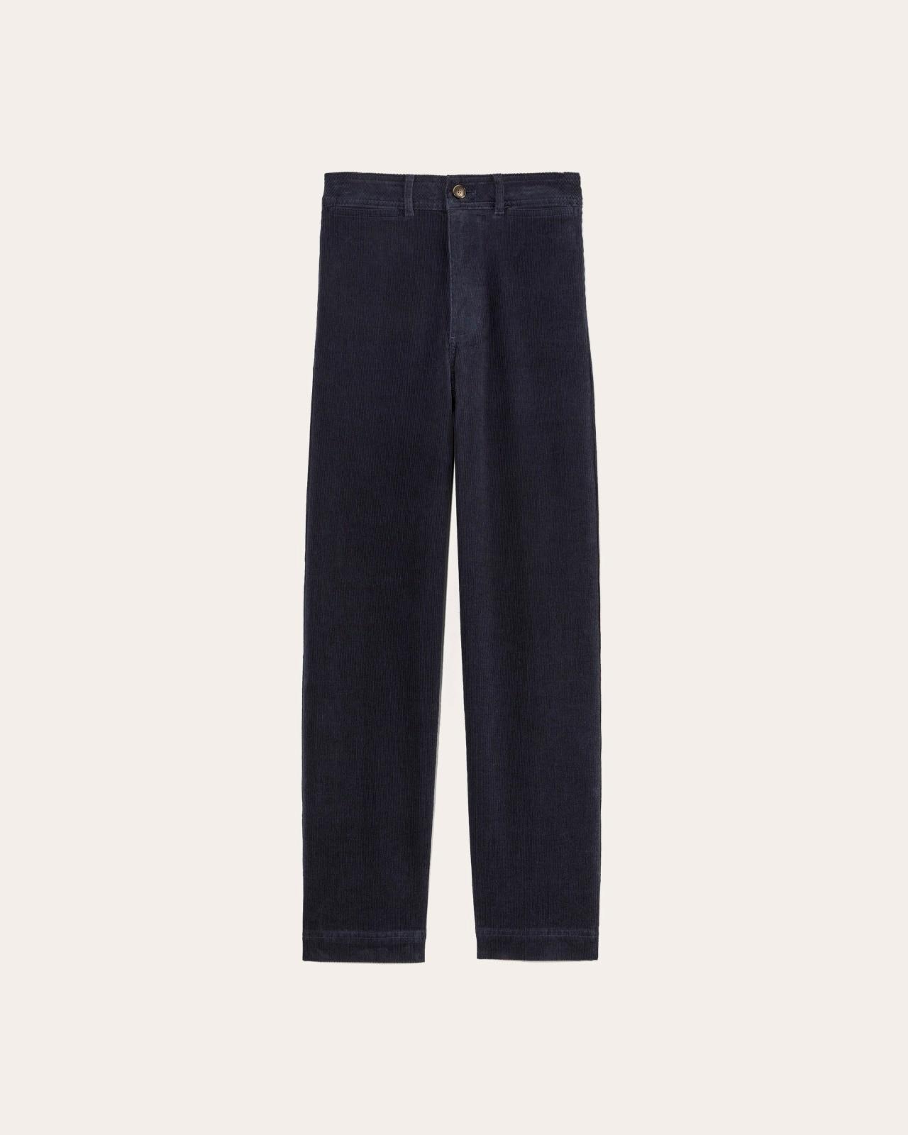 Slim fit tailored pants in wool with satin waistband Product Image