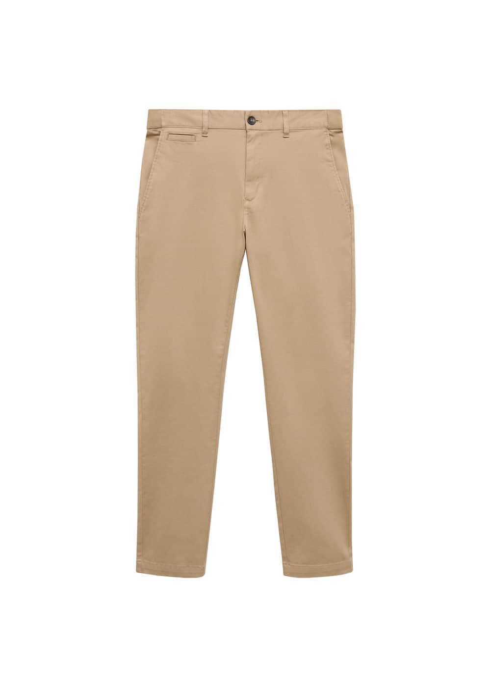 Mango Mens Cotton Tapered Crop Pants Product Image