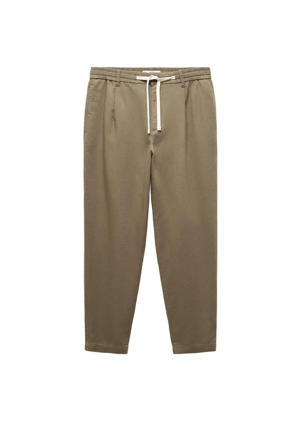 Mango Mens 100 Linen Regular Fit Shirt Pants Set Product Image