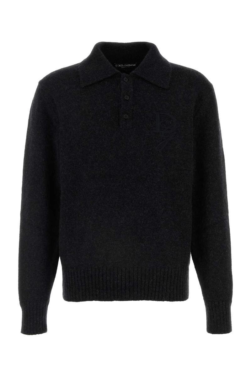 Wool Polo. In Black Product Image