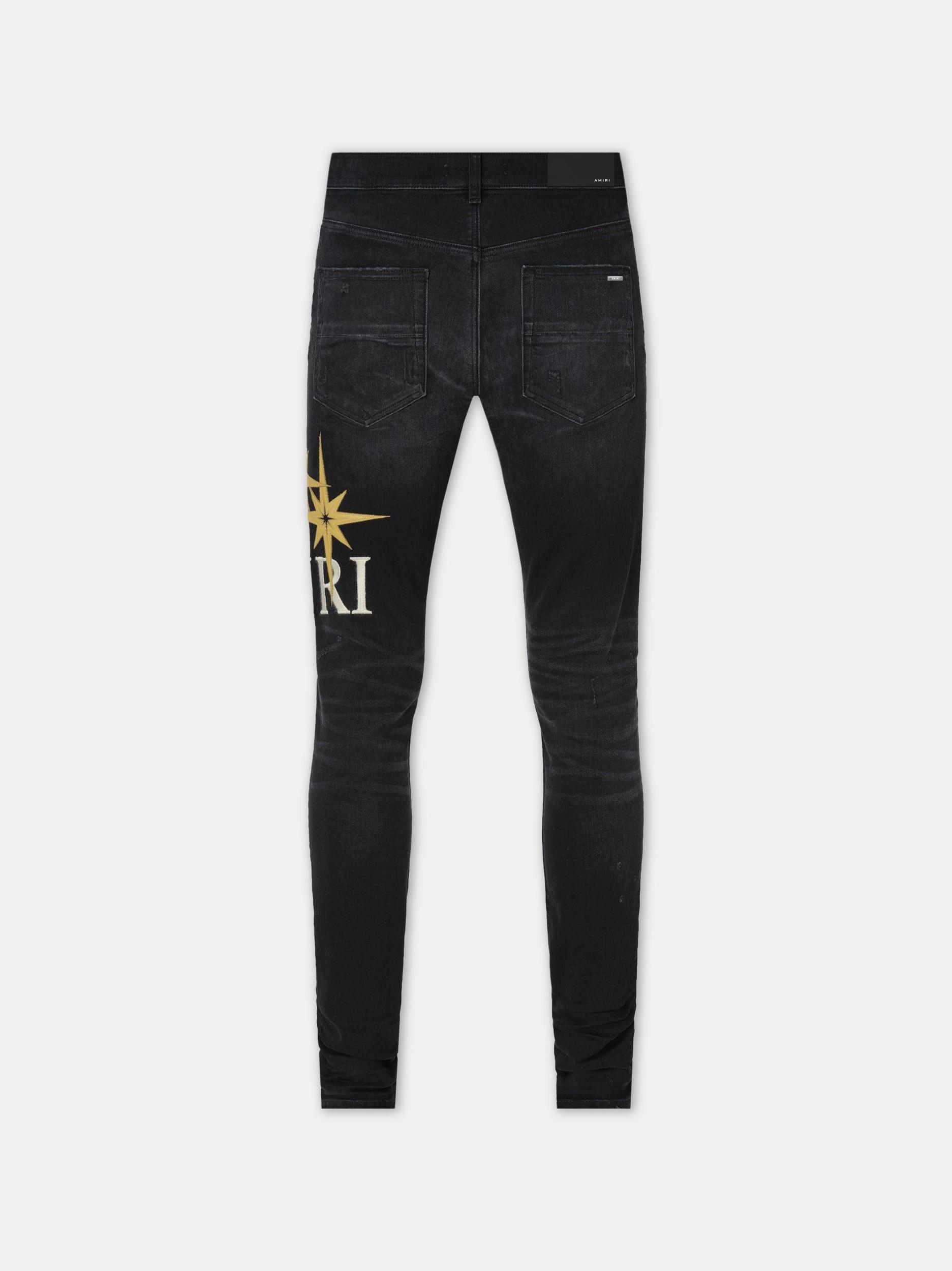 STARBURST APPLIQUE SKINNY JEAN - Vintage Black Male Product Image