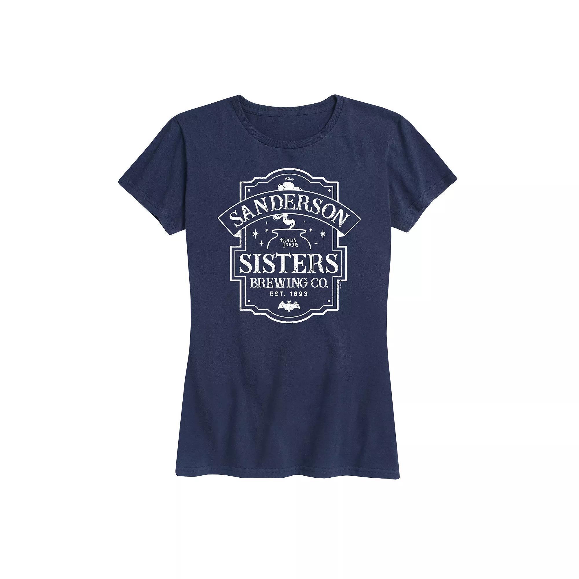 Disney's Hocus Pocus Women's Sanderson Sign Graphic Tee, Girl's, Size: Medium, Gray Product Image