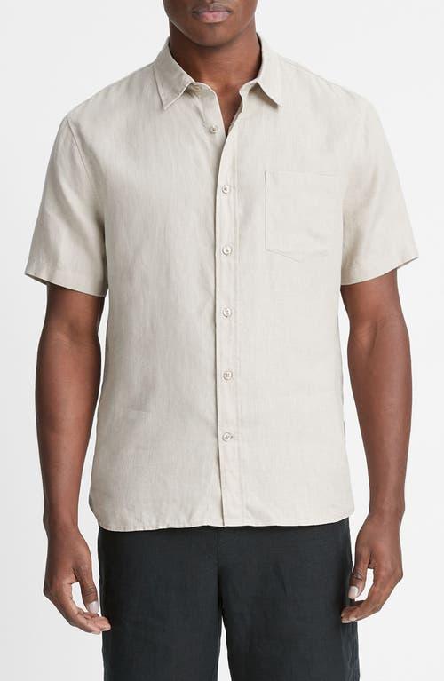 Mens Linen Short-Sleeve Button-Up Shirt Product Image