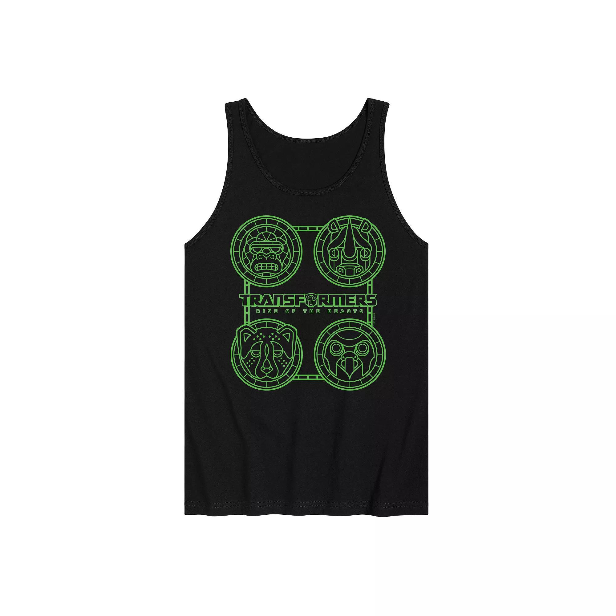 Mens Transformers Maximal Symbols Graphic Tank Top Product Image