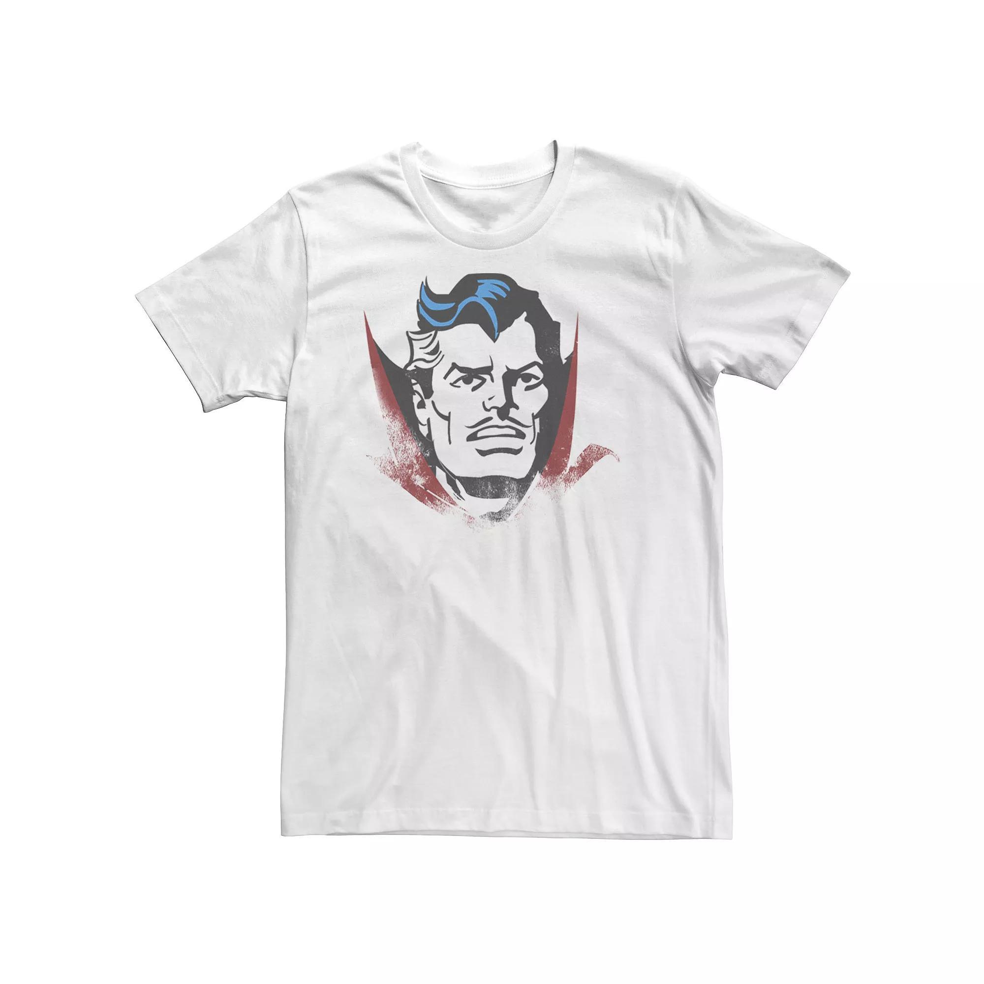Men's Marvel Doctor Strange Classic Retro Comic Big Head Tee, Size: XL, White Product Image