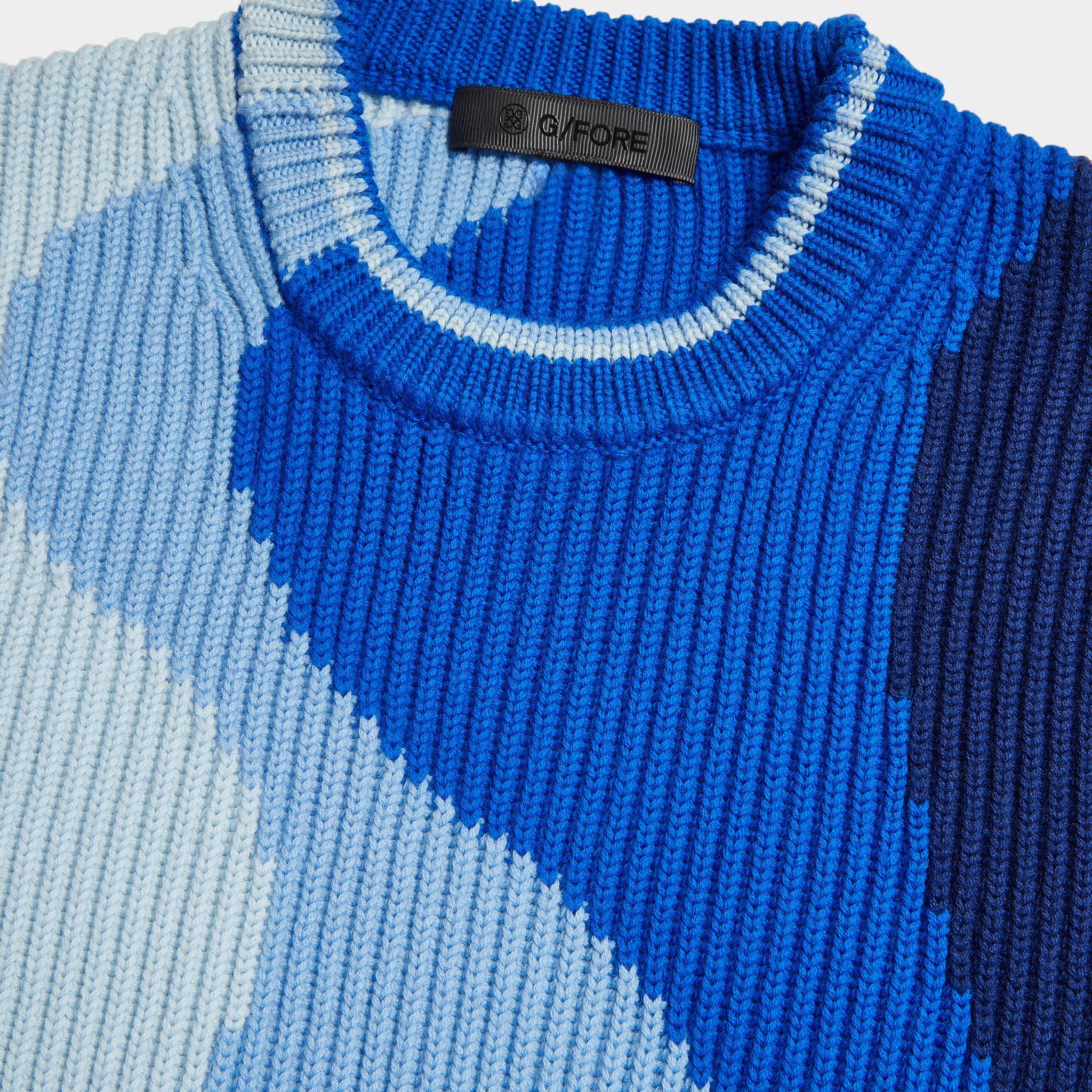 MERINO WOOL GRADIENT JACQUARD CREWNECK SWEATER Product Image