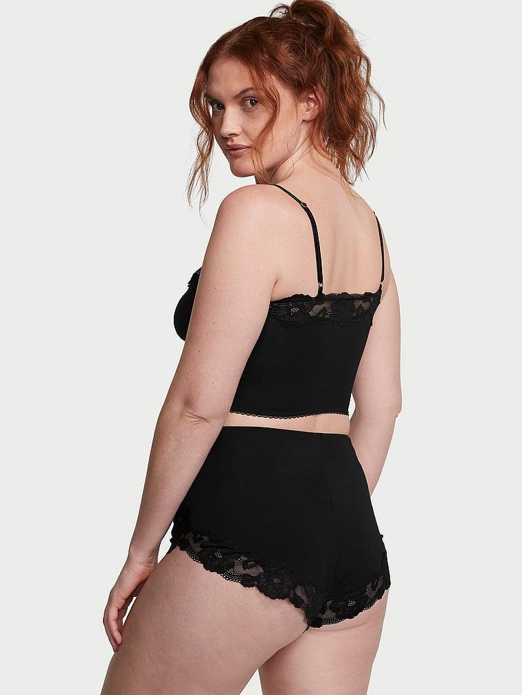 Modal Soft & Lace Trim Straight-Neck Cami Set Product Image