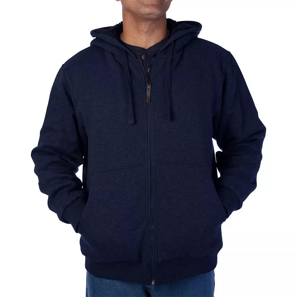 Men's Smith's Workwear Sherpa-Lined Fleece Jacket, Size: Medium, Blue Product Image