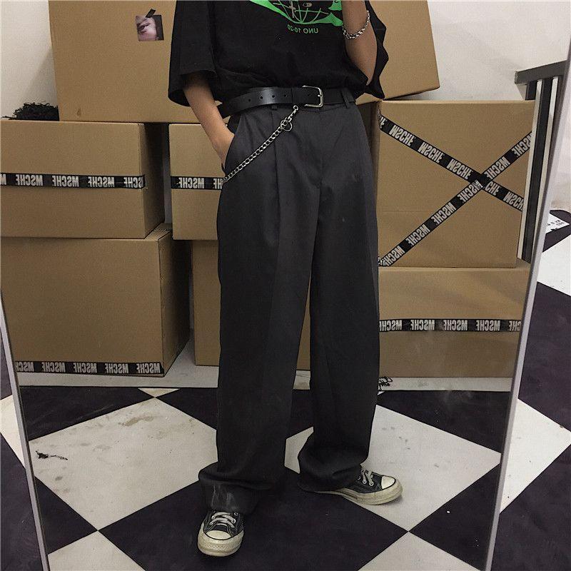 Faux Leather Belt With Chain Product Image