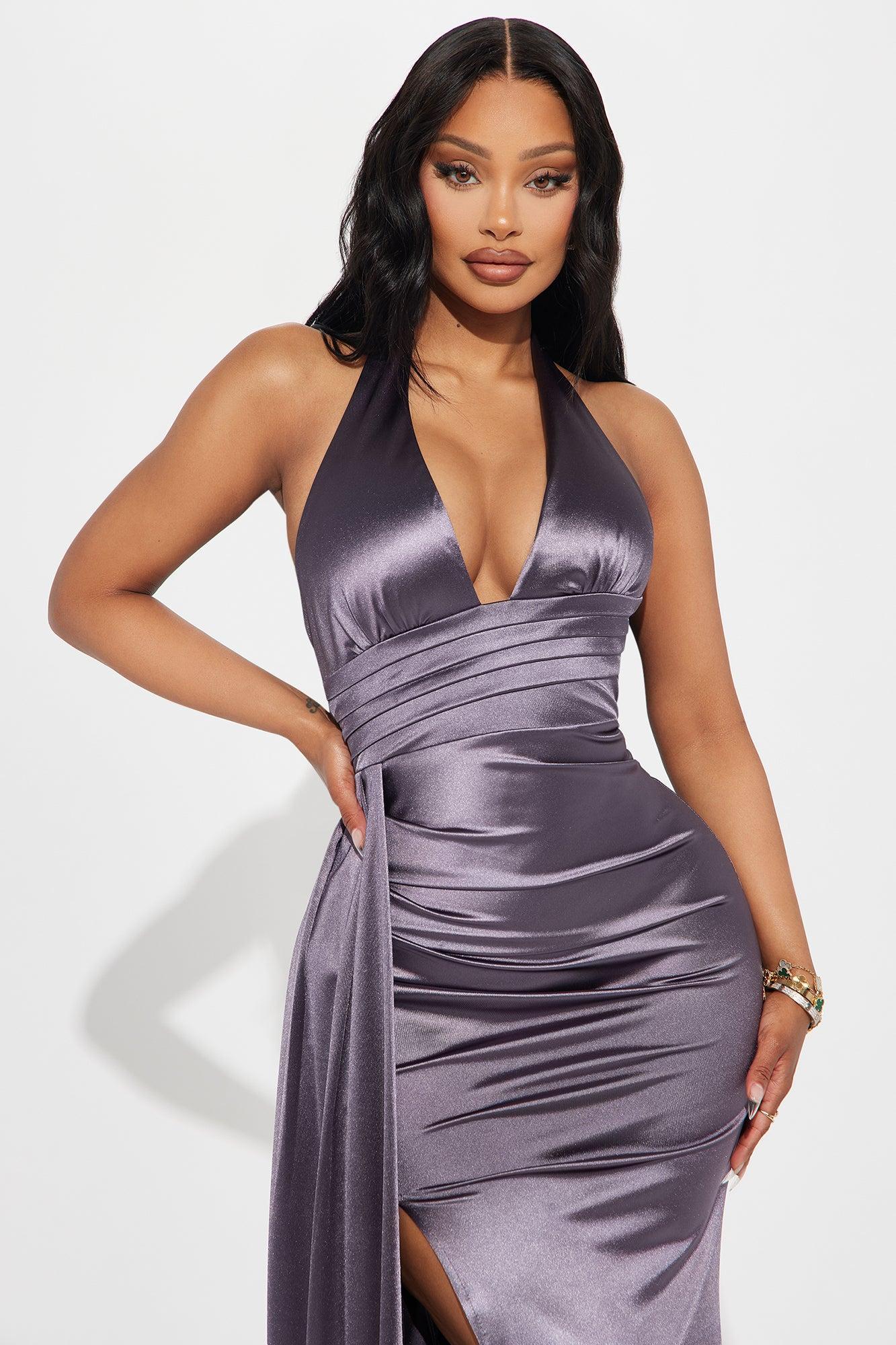 Shiny And New Gown - Slate Blue Product Image
