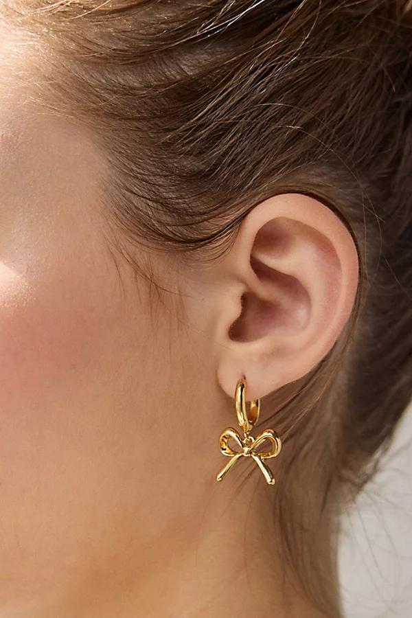 Bow Huggie Hoop Earring Womens at Urban Outfitters Product Image