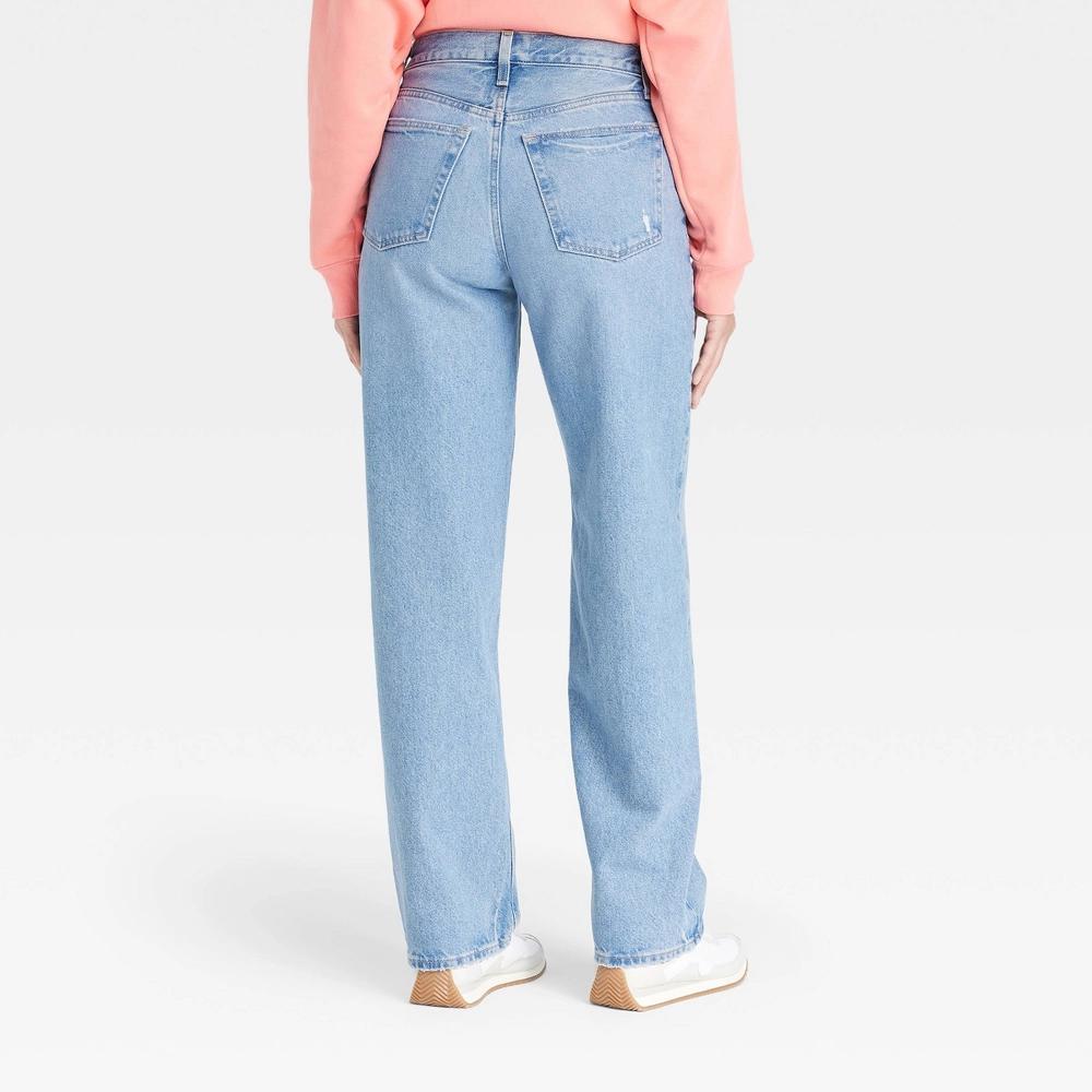 Women's Mid-Rise 90's Baggy Jeans - Universal Thread™ Blue 12: Relaxed Fit, Full Length, Denim, No Stretch, Machine Washable Product Image