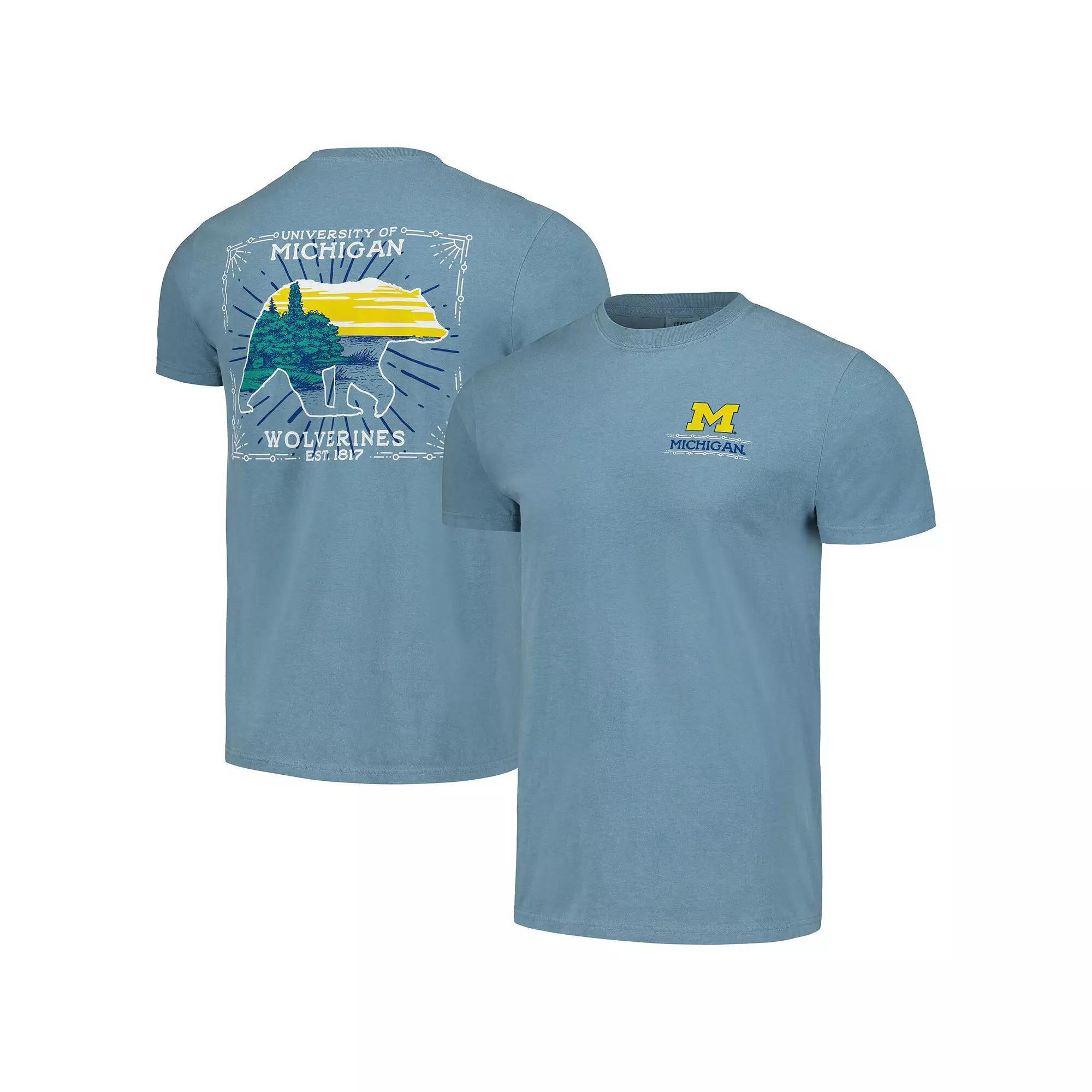Mens Blue Michigan Wolverines State Scenery Comfort Colors T-Shirt Product Image