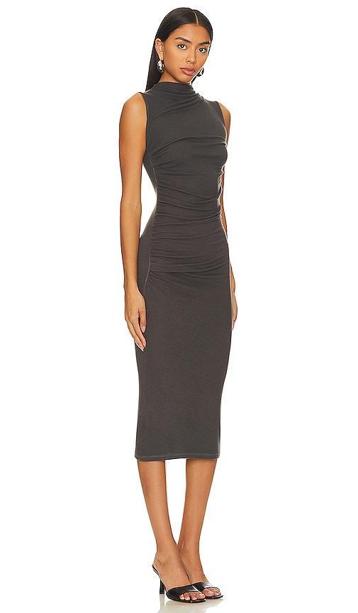 Silk Knit Sleeveless Twist Midi Dress Product Image