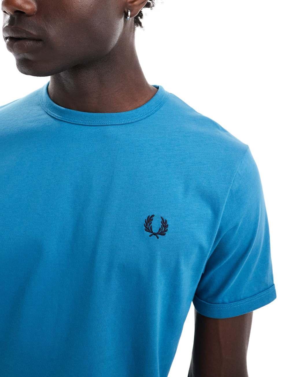 Fred Perry Ringer T-Shirt In Blue Product Image