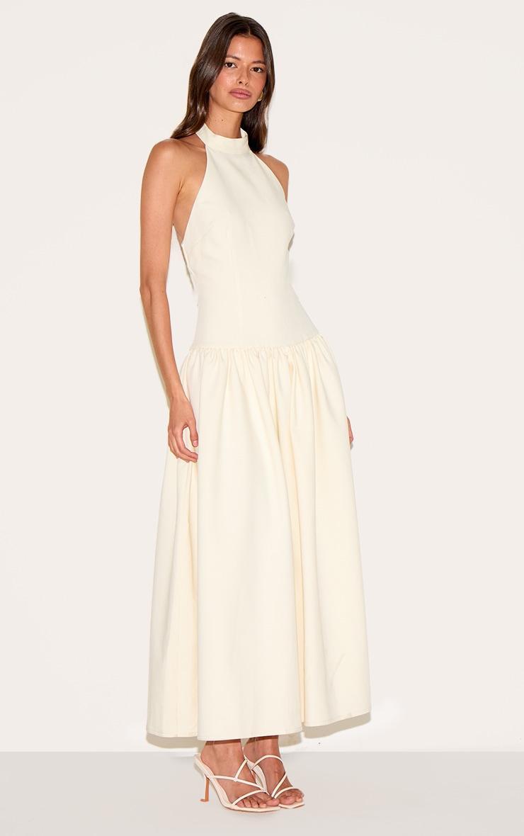  Lemon Tailored High Neck Midaxi Dress Product Image
