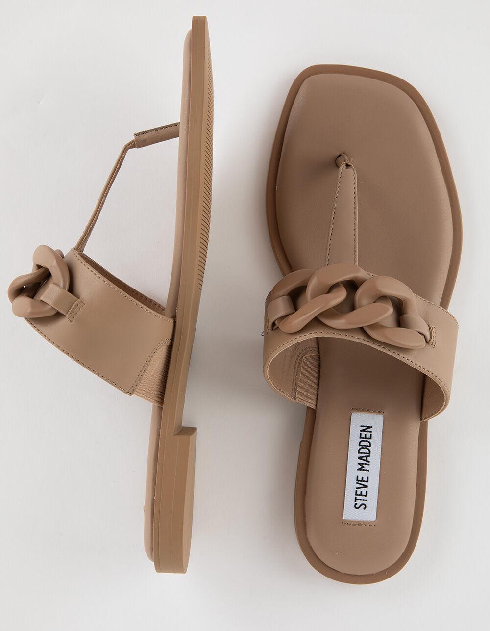 STEVE MADDEN Artistt Womens Flip Flops - TAN Product Image