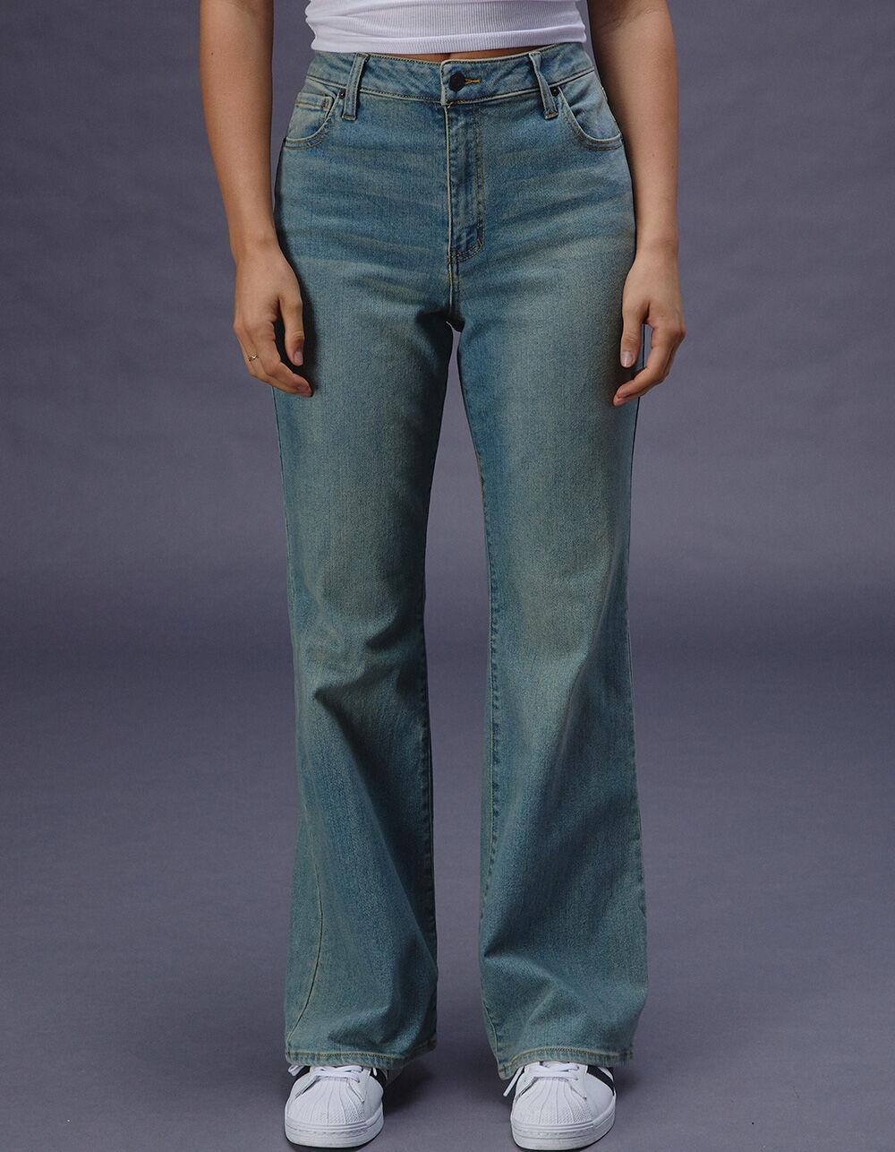 RSQ Womens High Rise Flare Jeans - TINTED DENIM Product Image