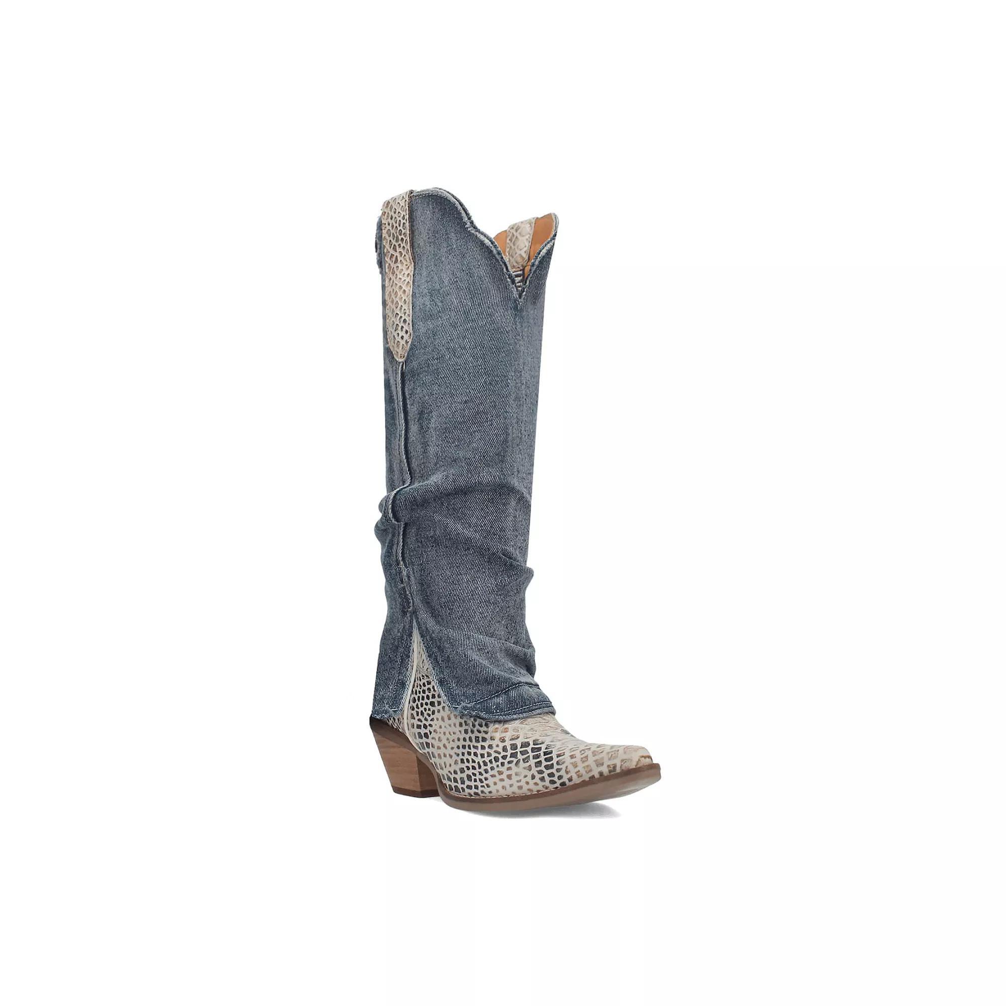 Dingo Shabby Women's Leather Boots, Size: 6, Blue Product Image