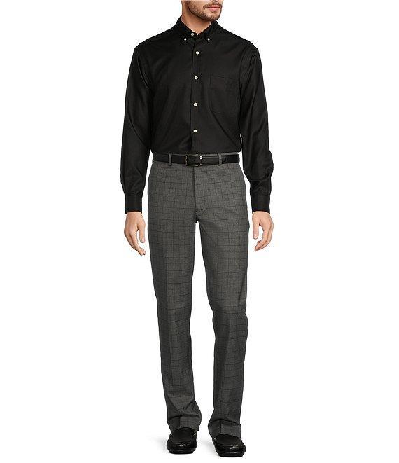 TravelSmart Straight Fit Flat Front Plaid Chino Pants Product Image