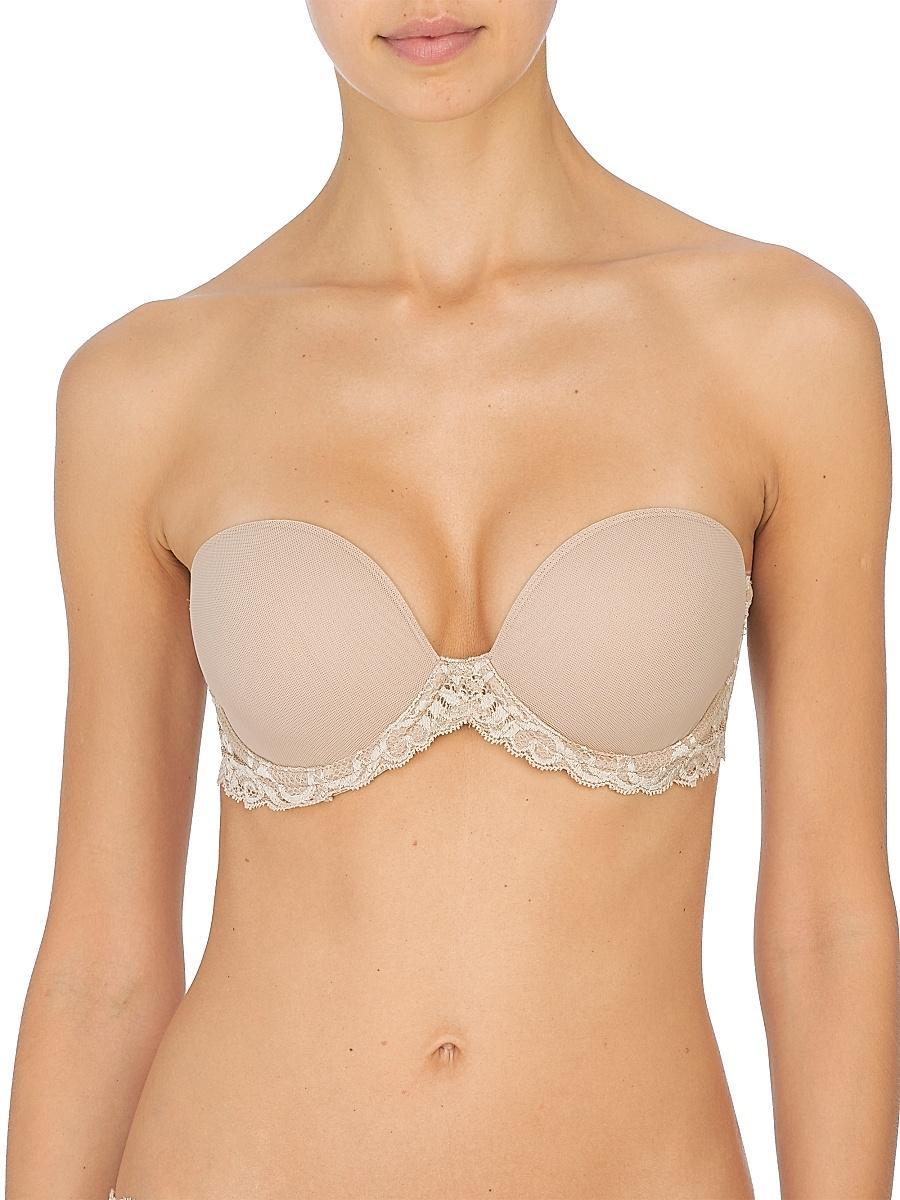 Womens Feathers Plunge Strapless Bra Product Image