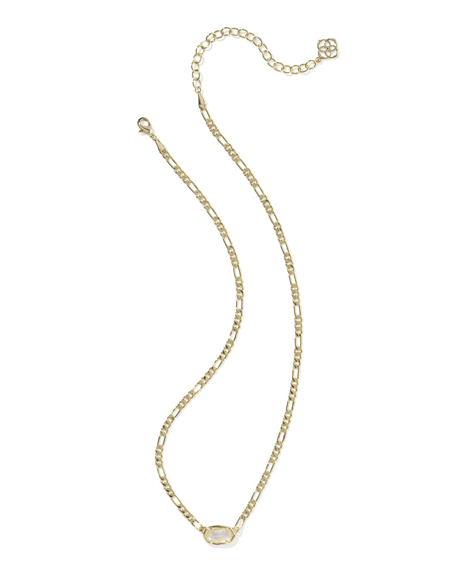 Elisa Gold Figaro Chain Short Pendant Necklace Product Image