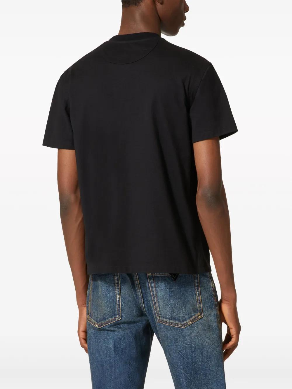 V-detail cotton T-shirt Product Image