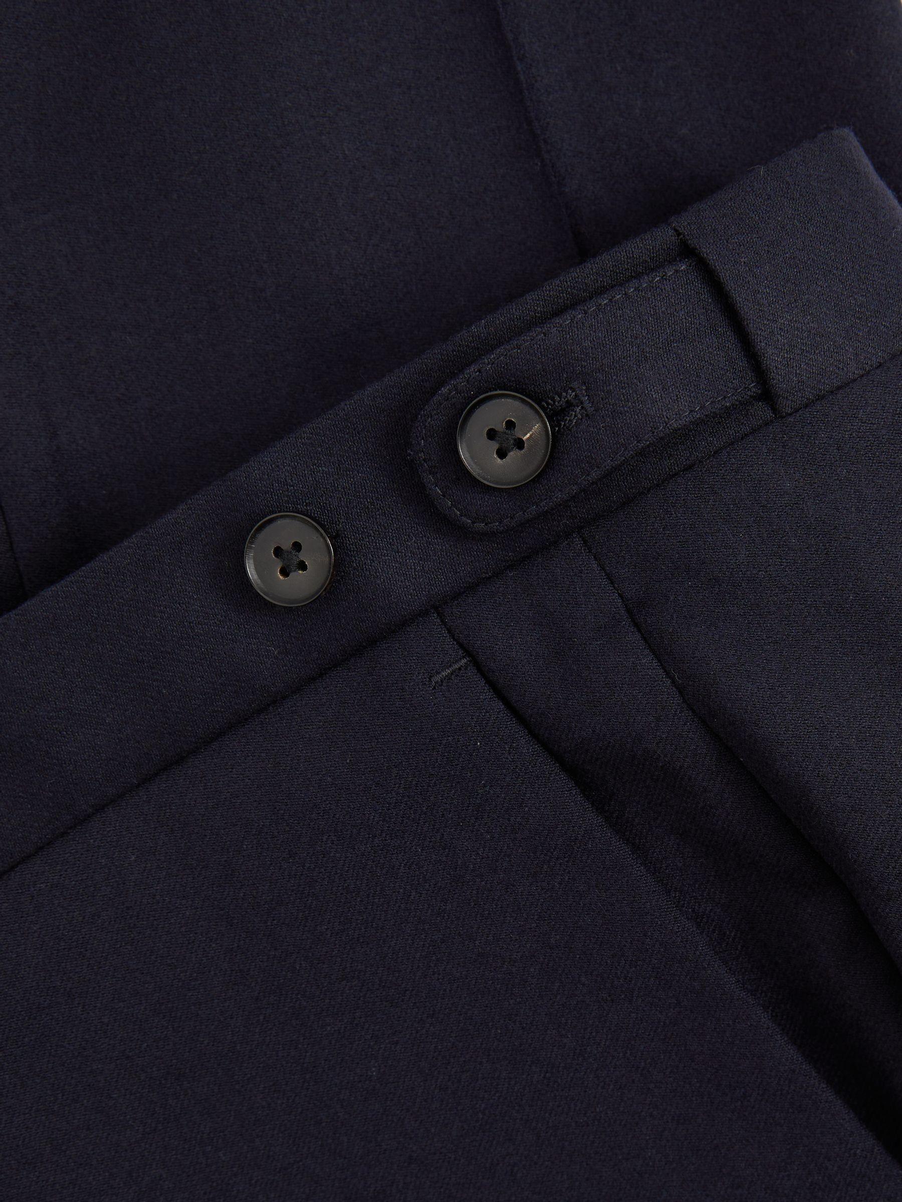 Wool-Blend Flannel Suit Trousers in Navy Product Image