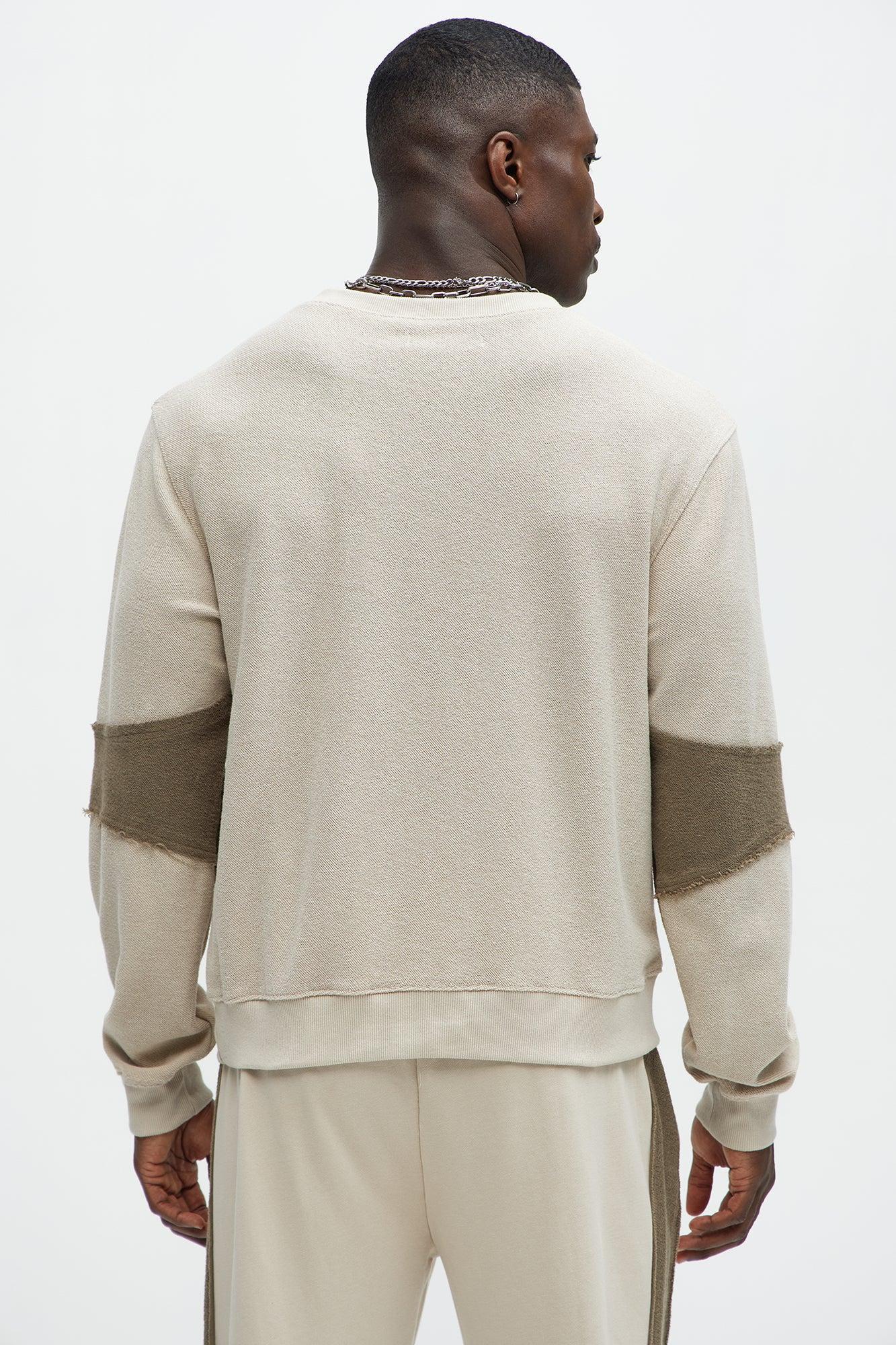 Tone Up Crew Neck Sweatshirt - Stone/Combo Product Image