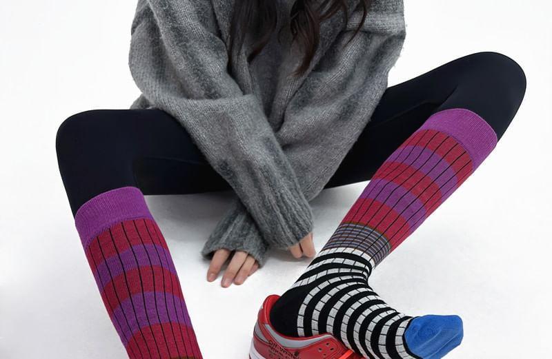 Striped Knee High Socks Product Image
