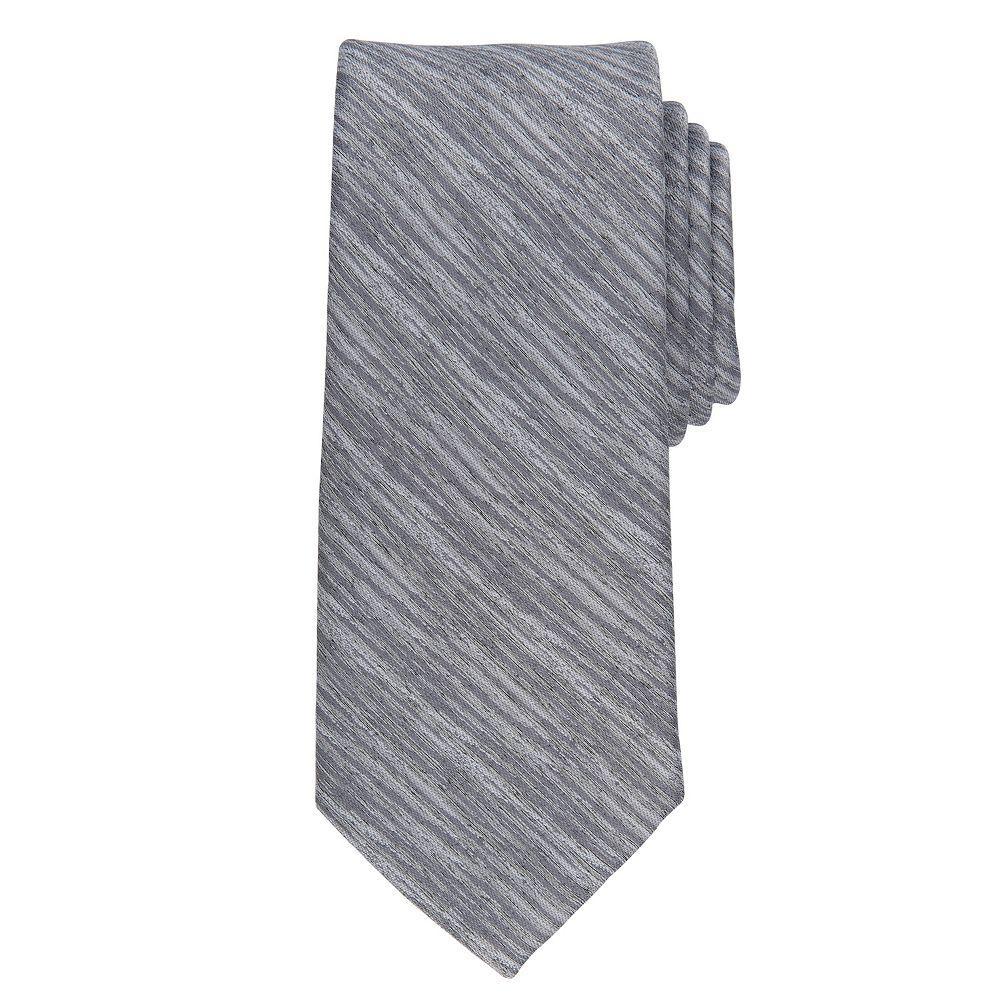 Men's Bespoke Millard Abstract Skinny Tie, Silver Millard Product Image