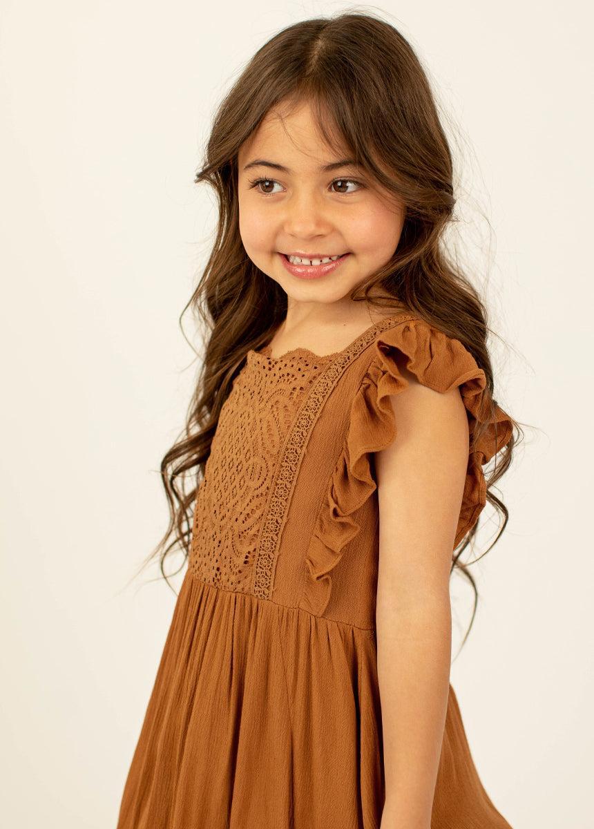 Cassia Dress in Marigold Girls Product Image