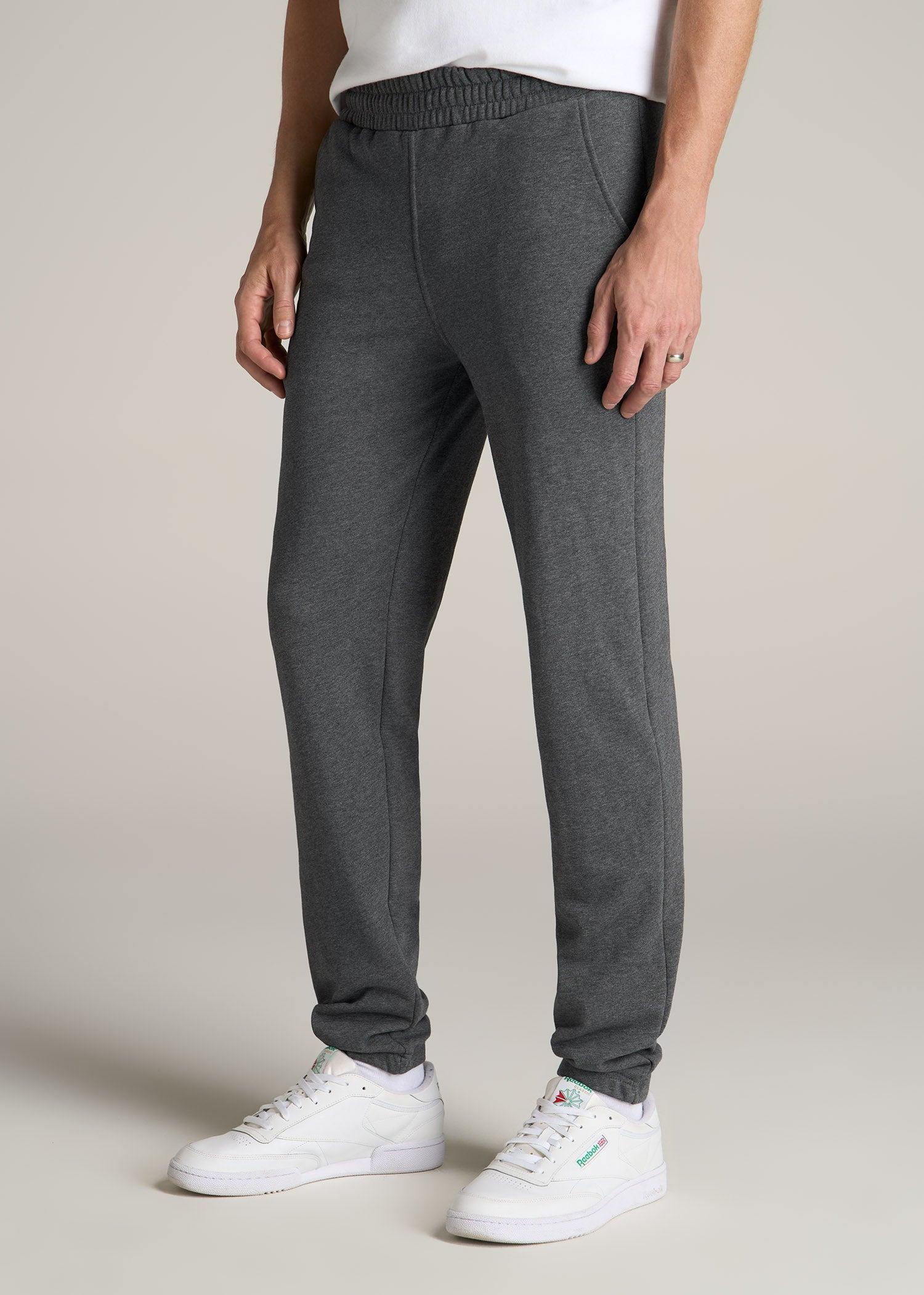 Wearever French Terry Sweatpants for Tall Men in Charcoal Mix Product Image