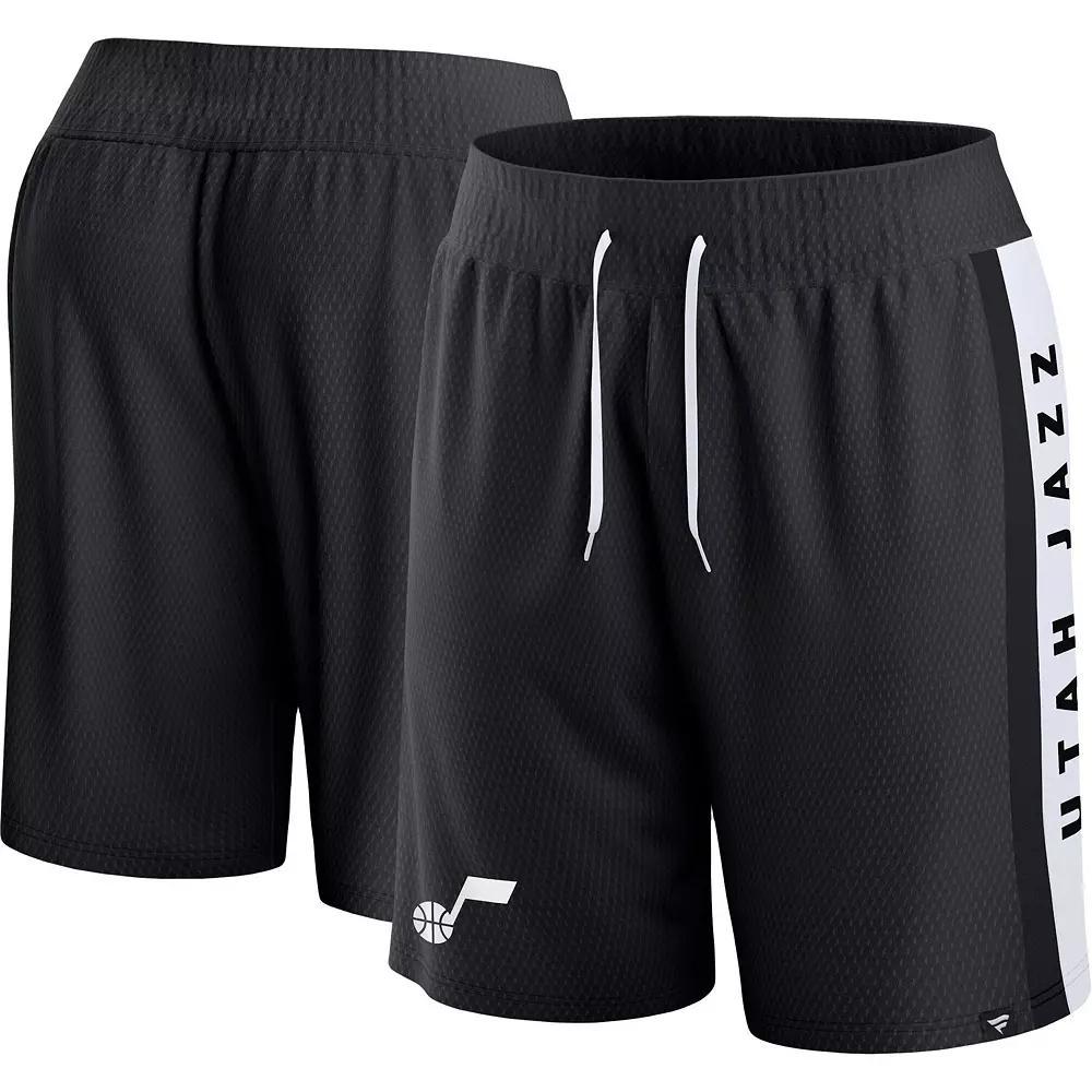 Men's Fanatics Branded Black Utah Jazz Referee Iconic Mesh Shorts, Size: 5XL, Jaz Black Product Image