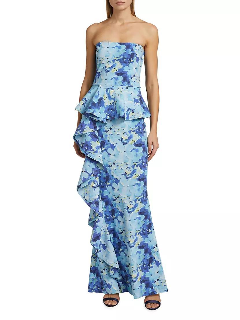 Hafsa Sje Floral Peplum Gown Product Image