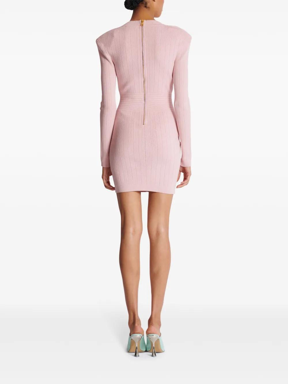 button-embellished knitted minidress Product Image