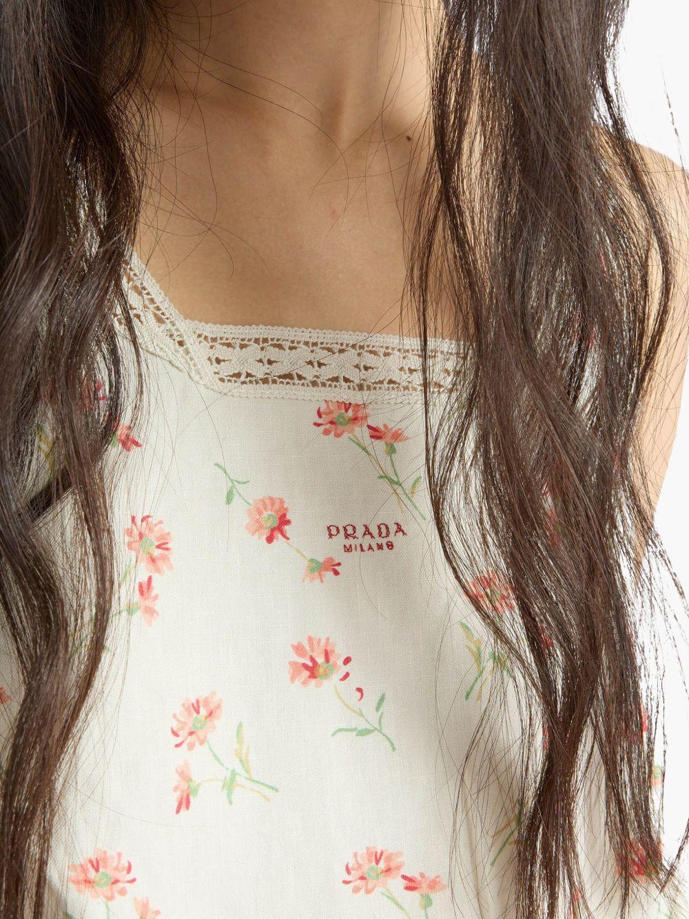 floral-print linen dress Product Image