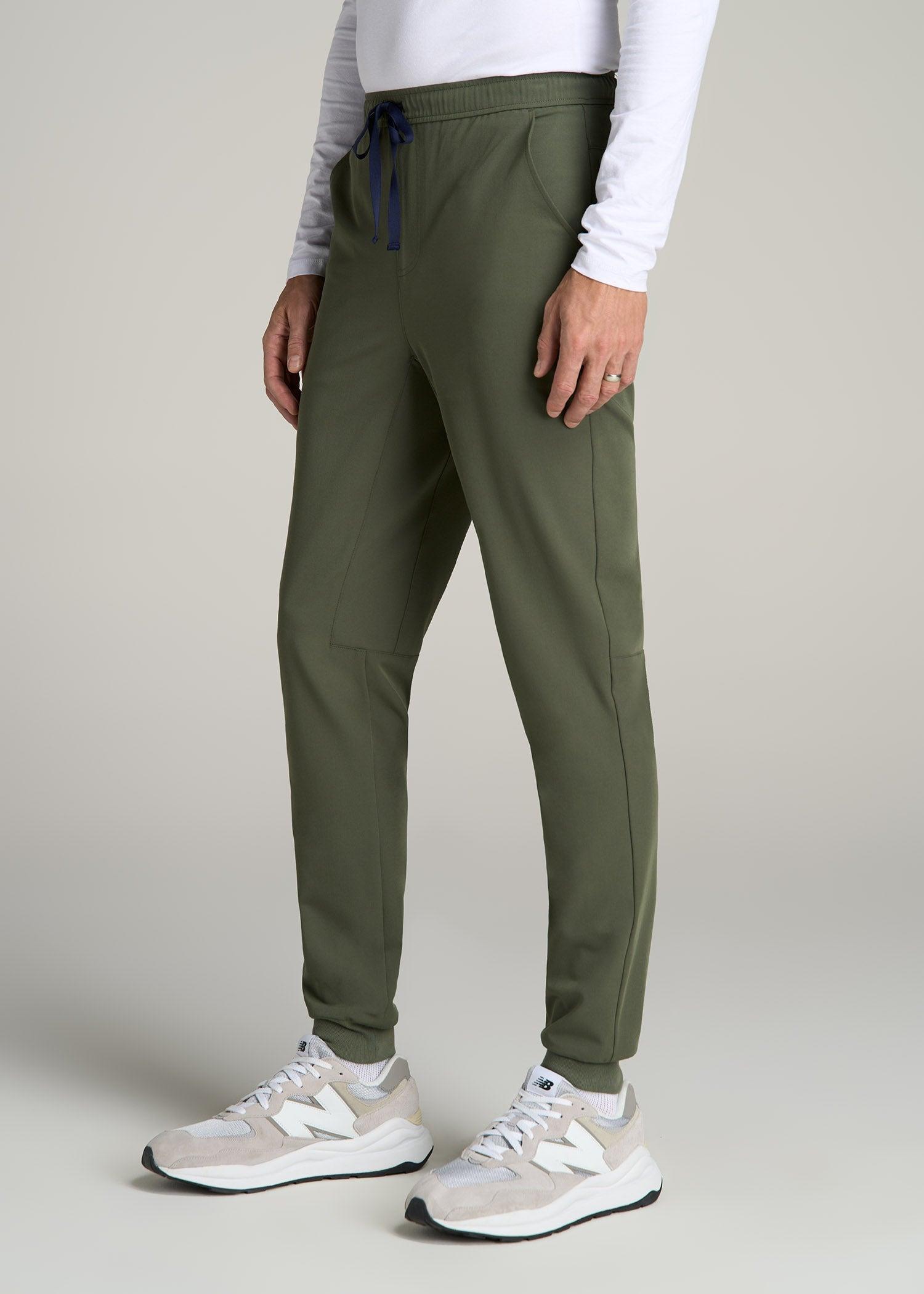 Scrub Joggers for Tall Men in Clover Green Product Image