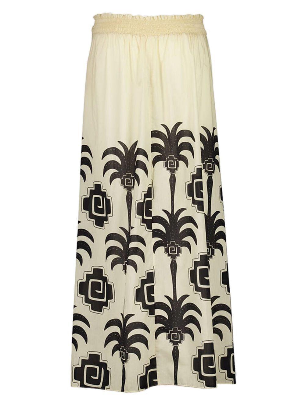 palm-print wrap maxi skirt Product Image