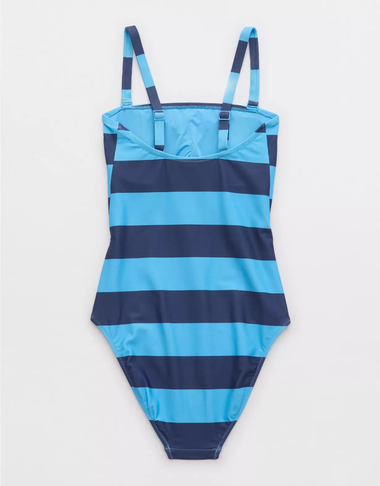 Aerie The Wavemaker One Piece Striped Swimsuit Product Image