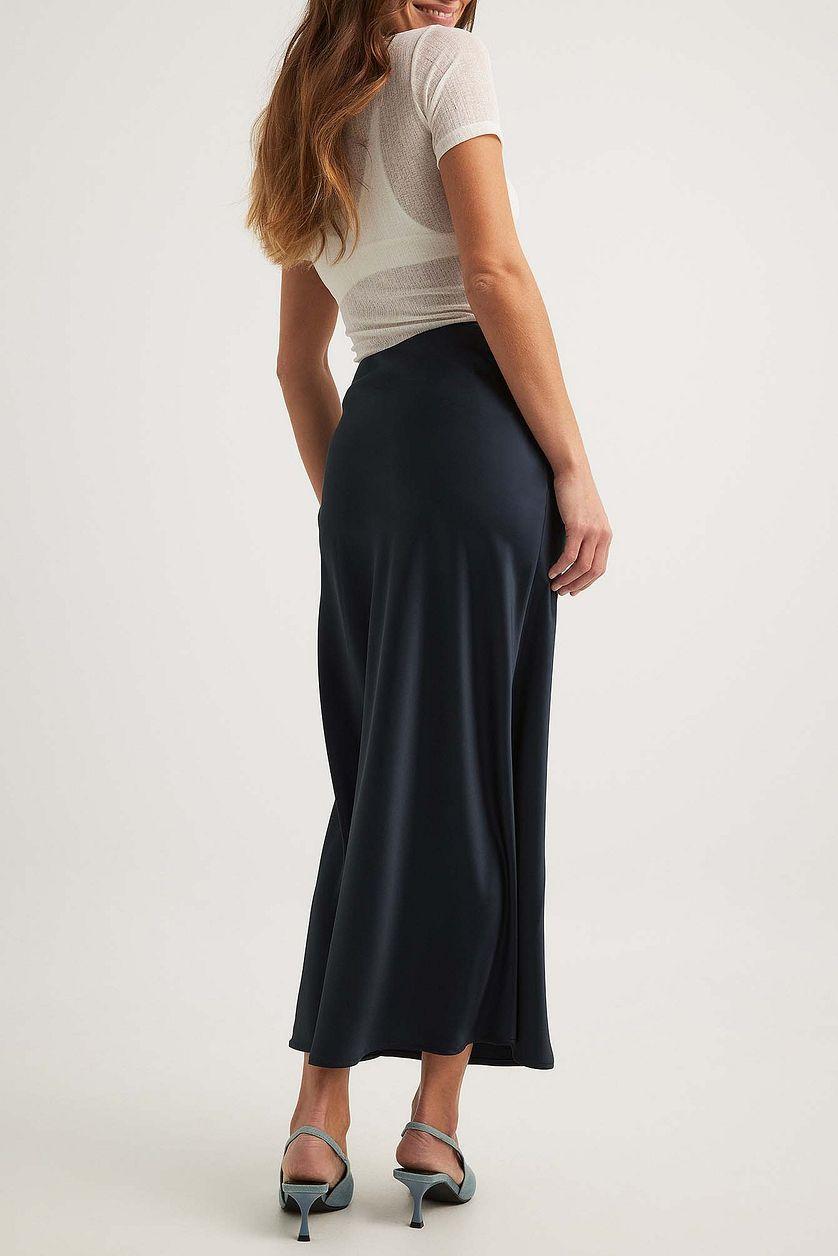 Satin Midi Skirt Product Image