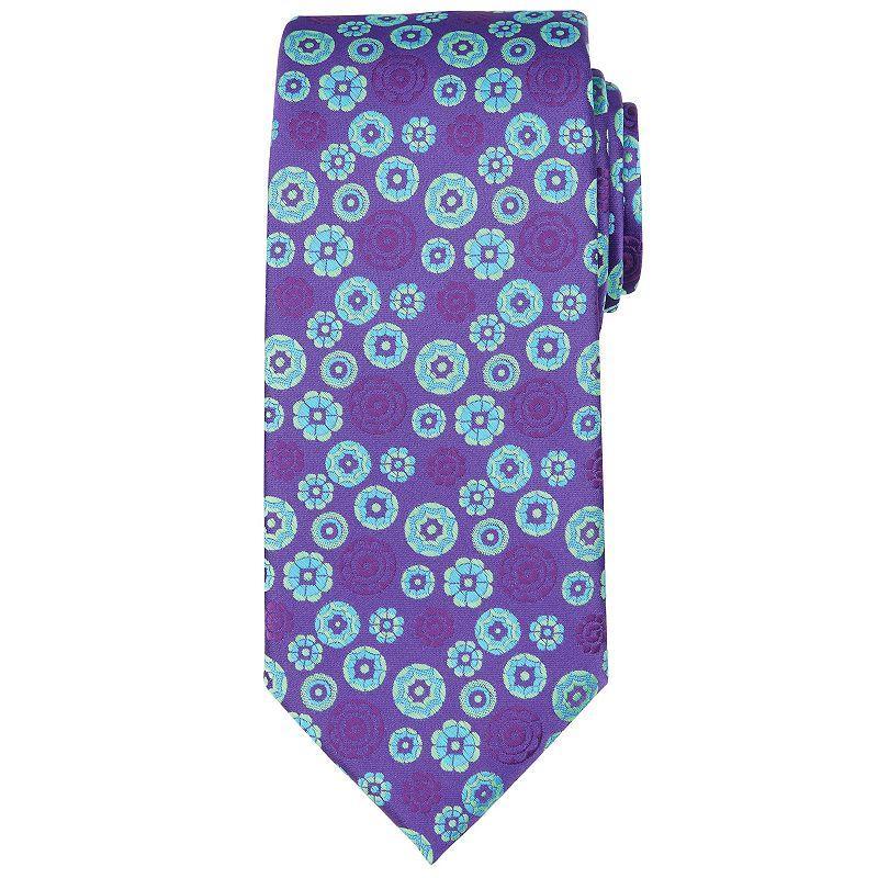 Men's Bespoke Geometric Tie, Purple Nunez Product Image