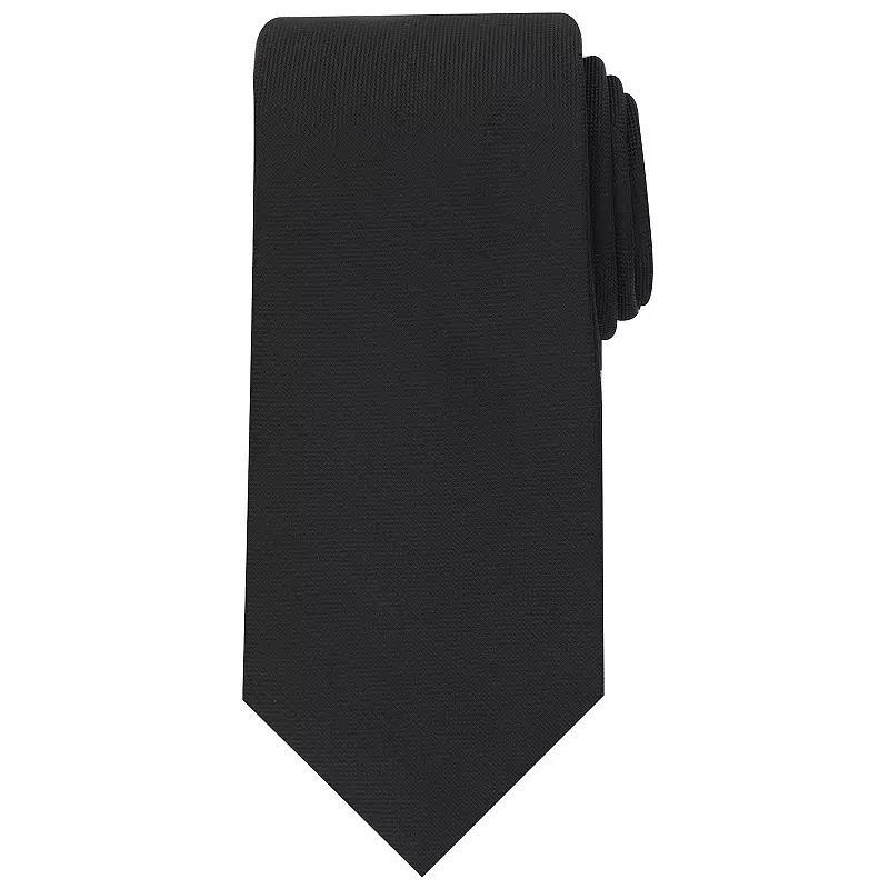 Men's Bespoke Solid Sateen Tie, Black Sateen Product Image