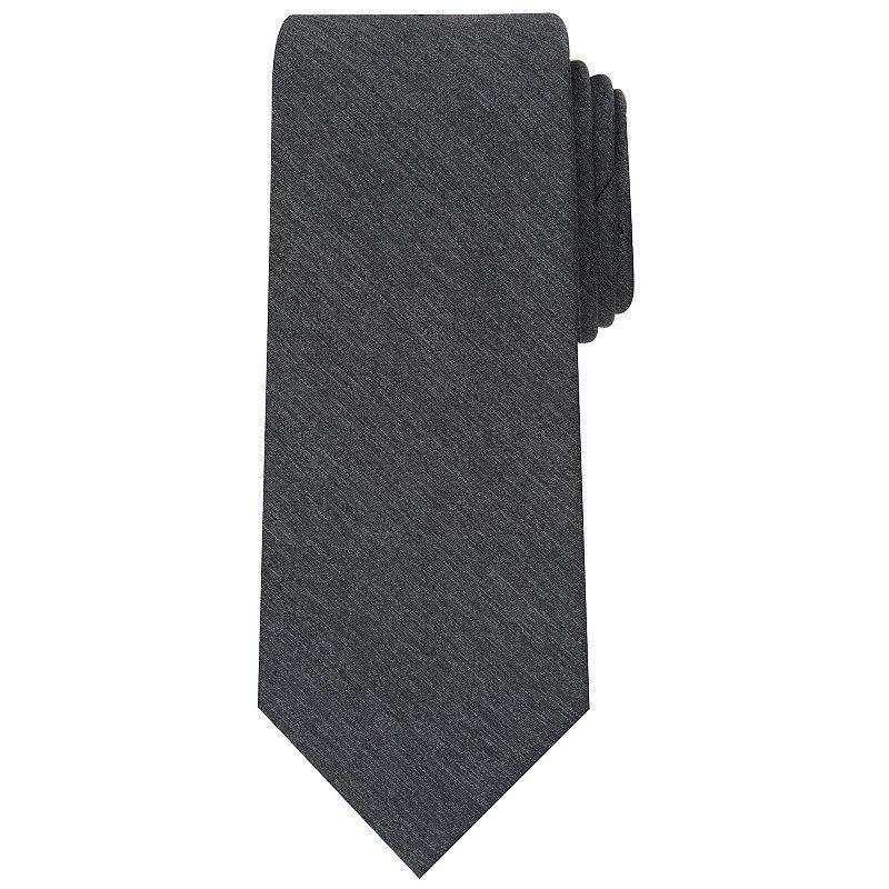 Men's Bespoke Solid Sateen Tie, Black Sateen Product Image