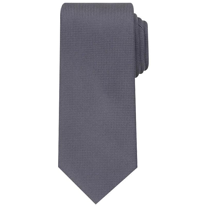 Mens Bespoke Solid Tie, Grey Oxford Product Image