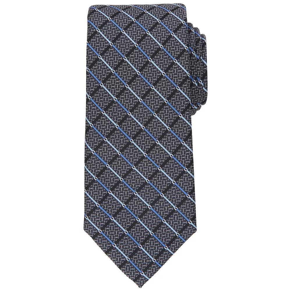 Men's Bespoke Patterned Tie, Black Kroll Product Image